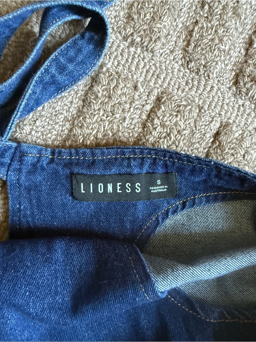 Lioness Deep Blue Denim Halter Vest - Picture 3 of 3